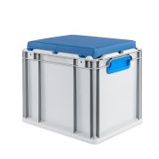 Eurobox, NextGen Seat Box, blau Griffe geschlossen, 43-32 - Karton